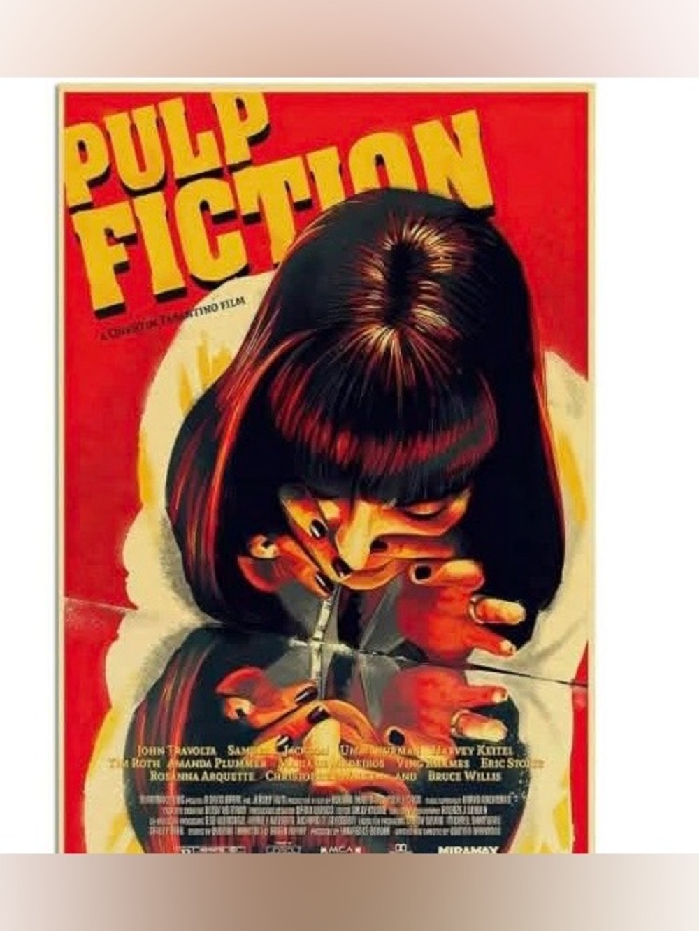 Pulp Fiction canvas unframed poster